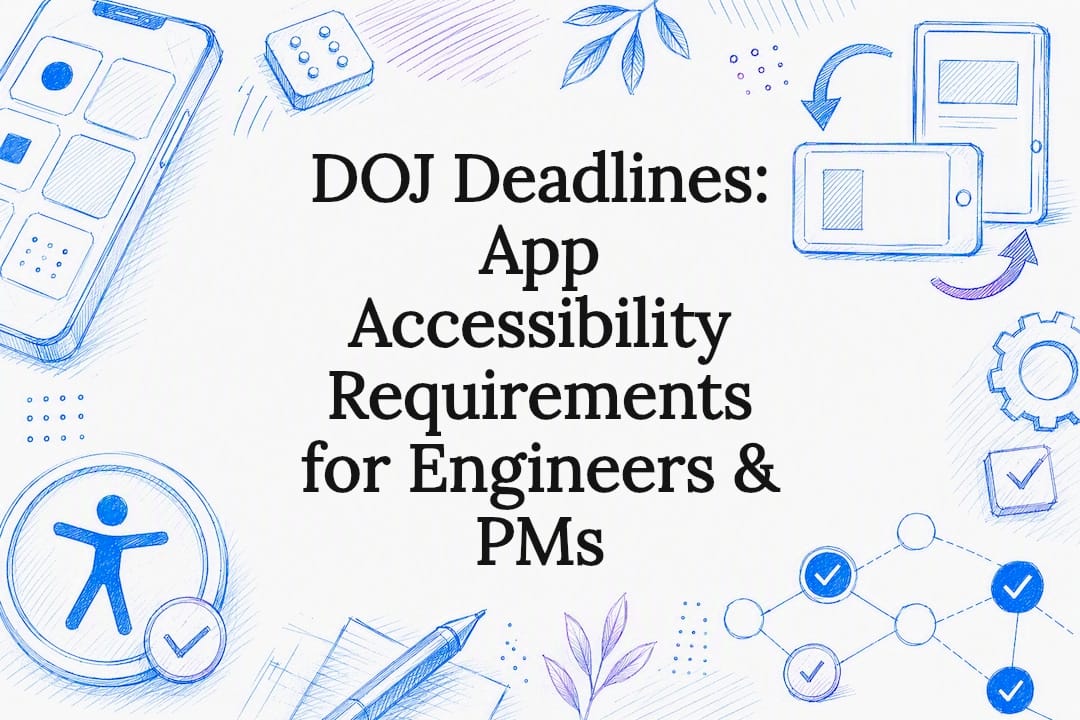 DOJ Deadlines: App Accessibility Requirements for Engineers & PMs