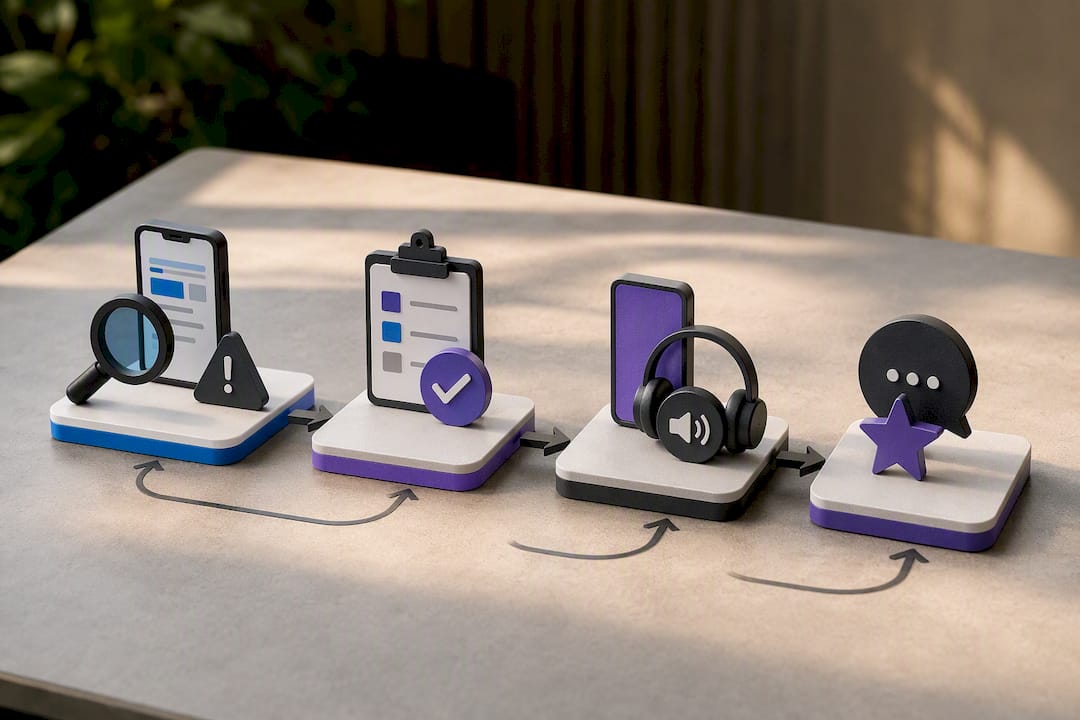 Four-layer mobile accessibility testing process