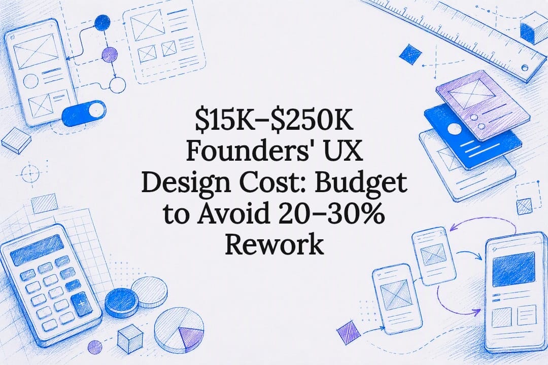 Decorative UX design cost title card