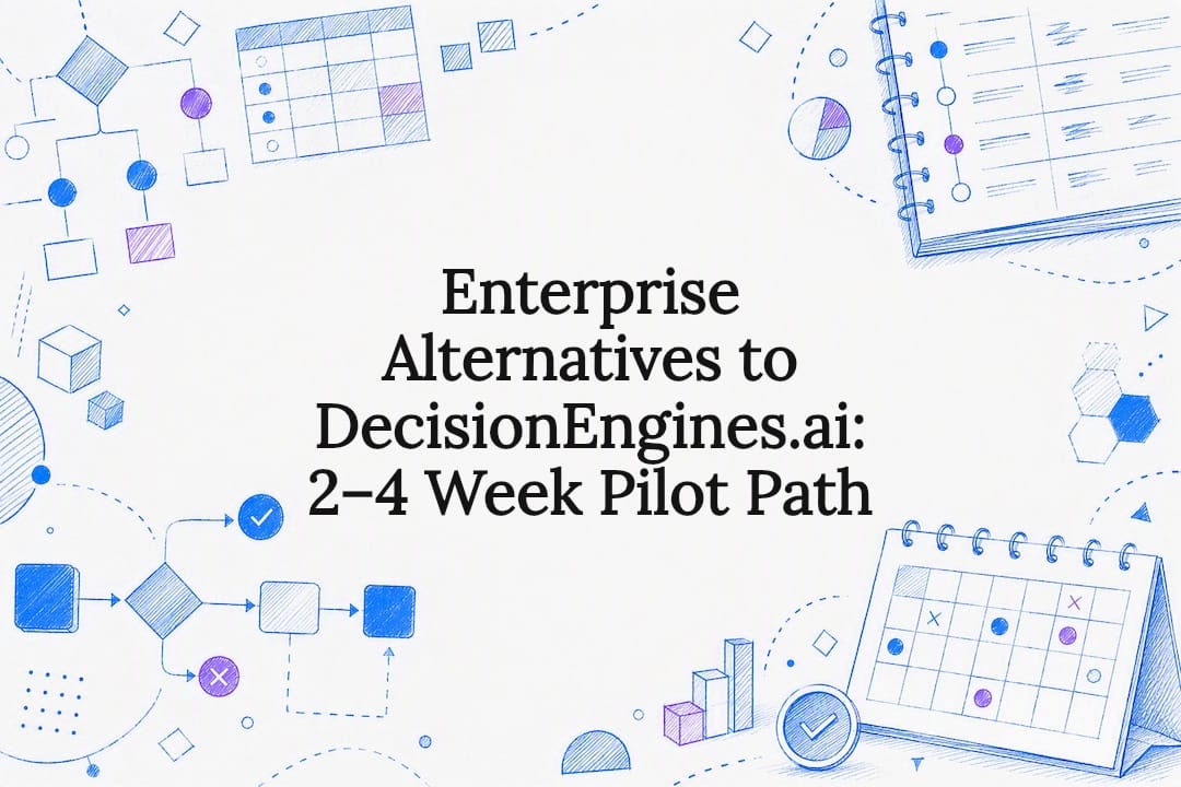 Sketch title card for decision engine alternatives