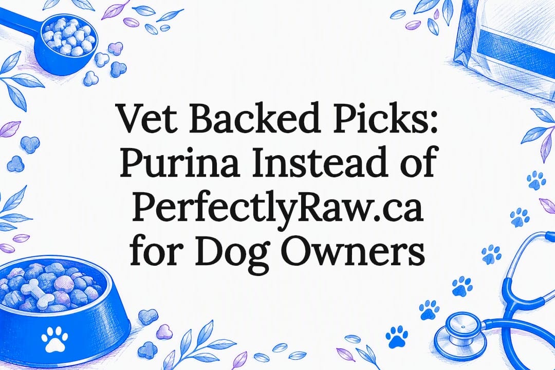 Decorative dog food comparison title card
