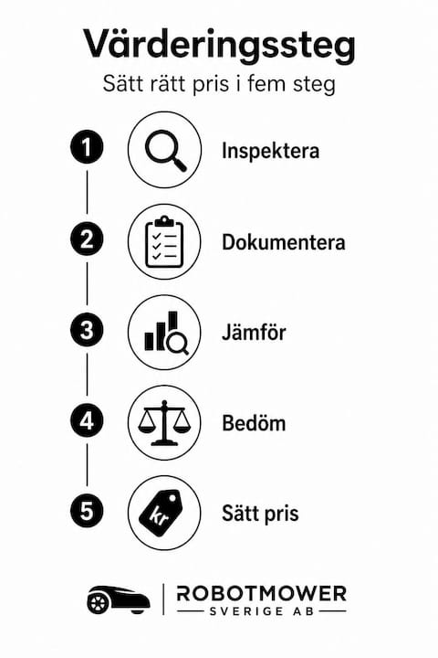 Femstegsguide: Så värderar du steg för steg – en överskådlig infografik