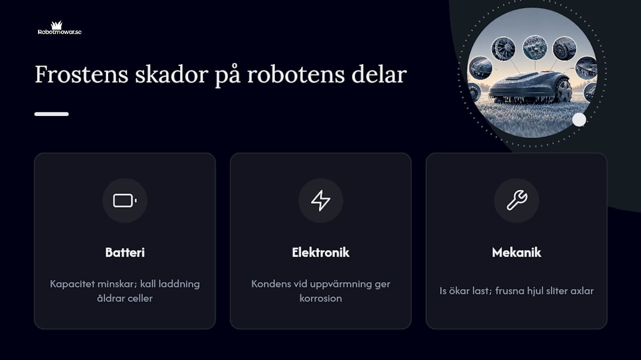 Översikt: Så påverkar frost robotgräsklippare och deras funktion