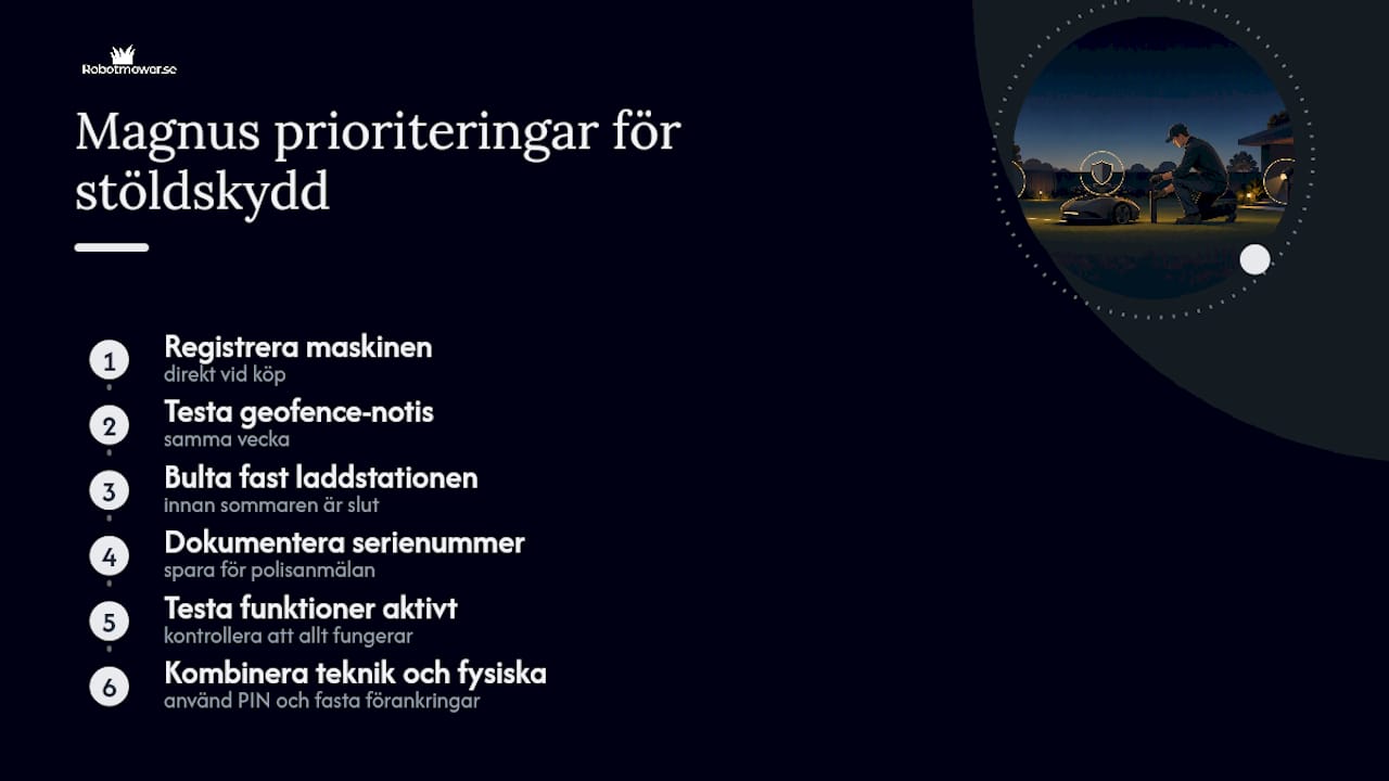 Vad prioriterar Magnus när det gäller stöldskydd? — overview diagram