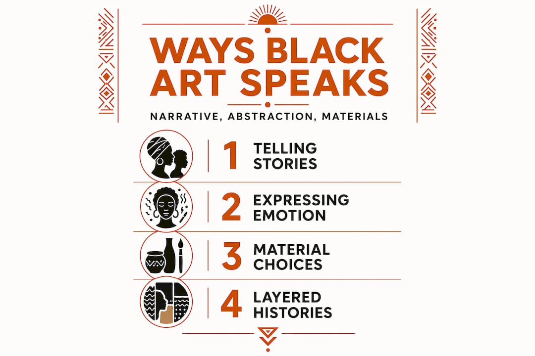 Infographic on Black art expression styles