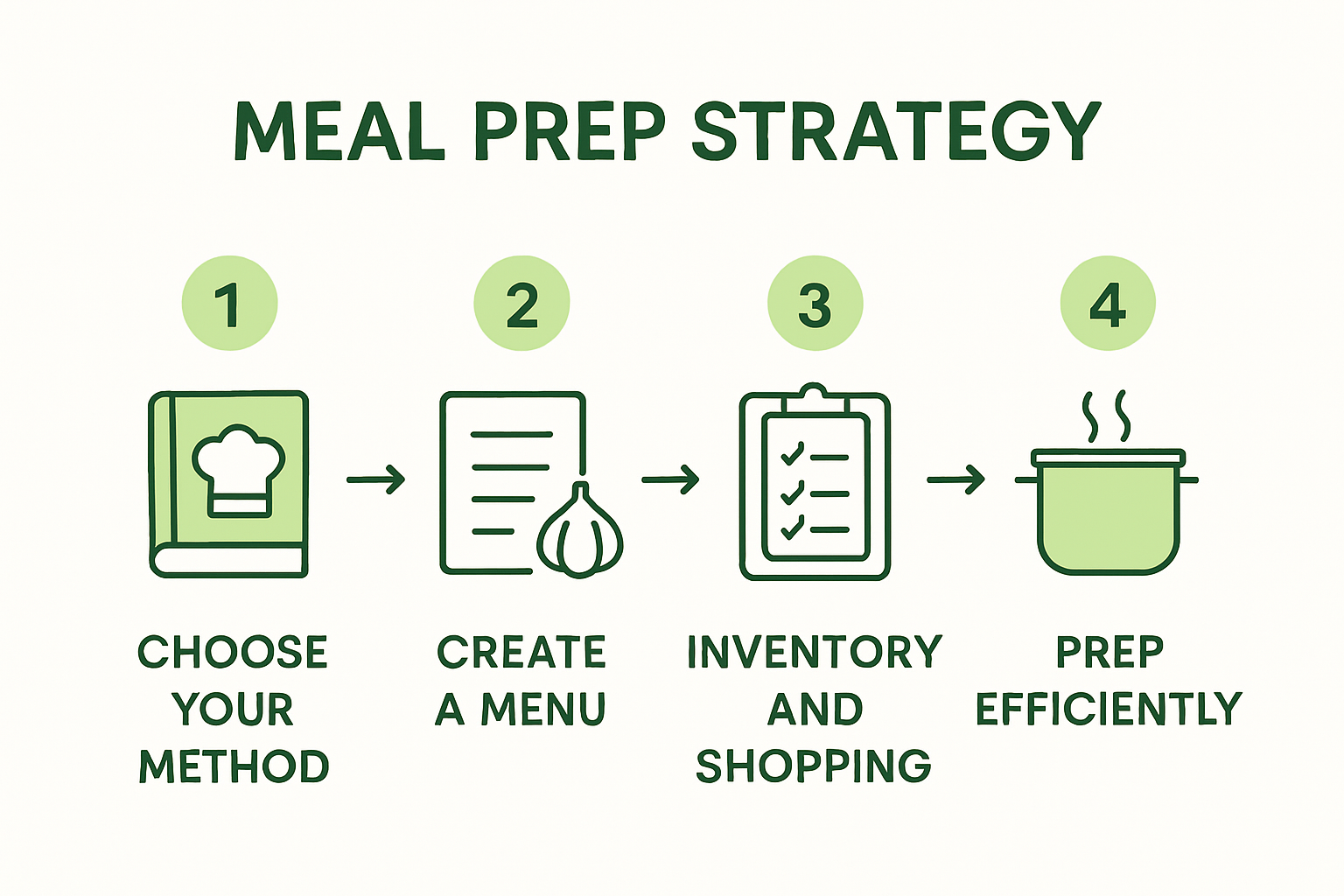 Four-step meal prep strategy for busy people
