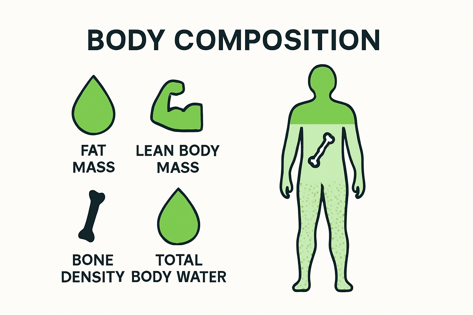 Infographic of body composition components