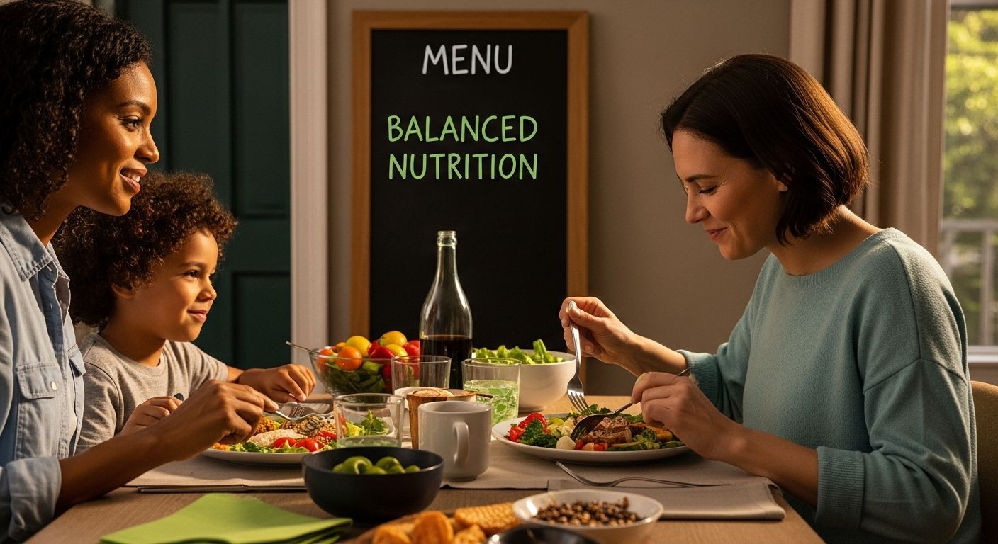 balanced nutrition family meal
