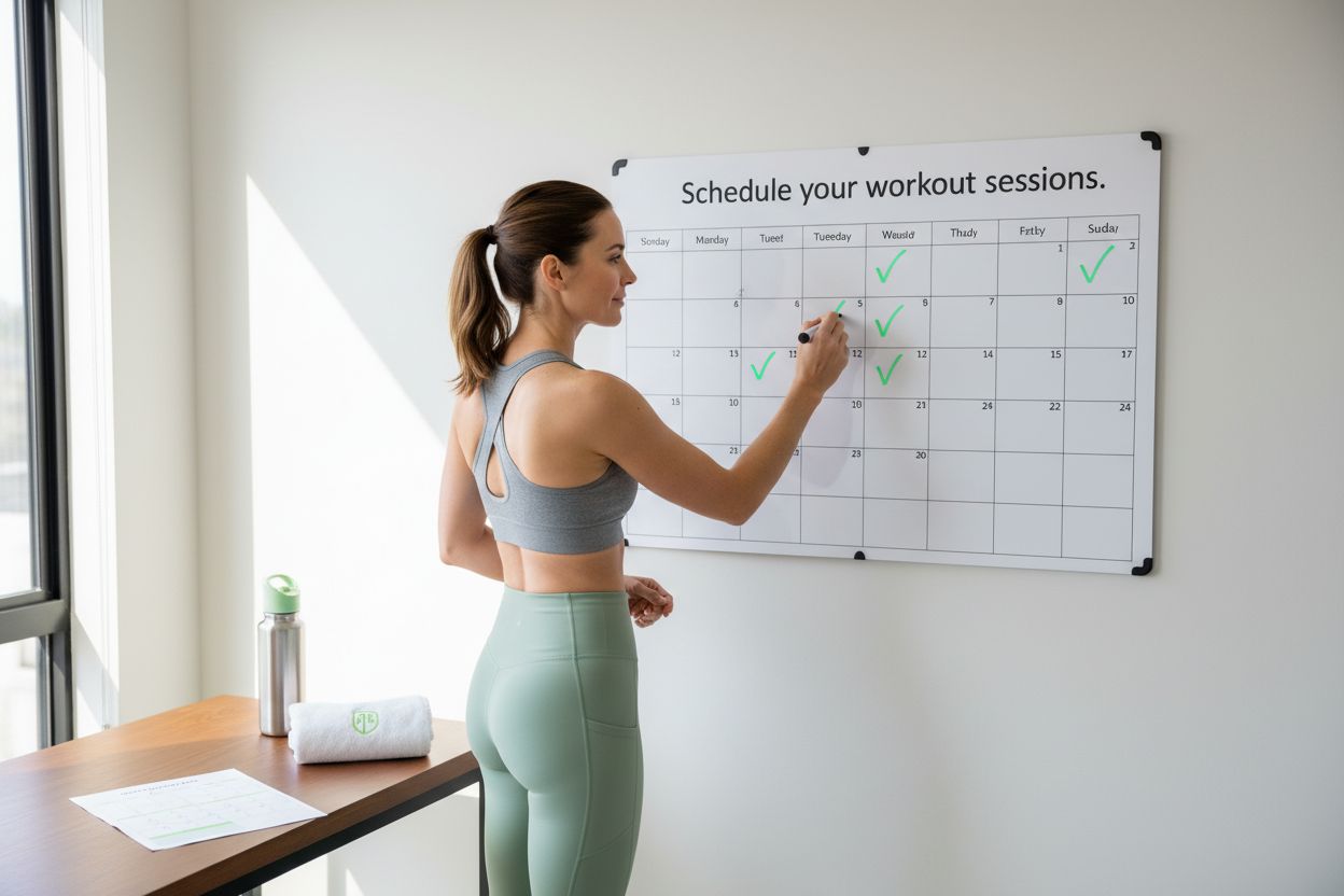 fitness schedule routine calendar