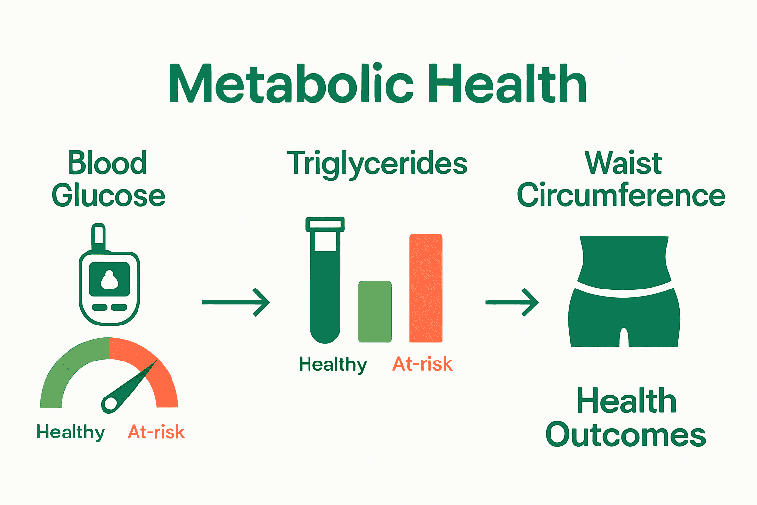 What Is Metabolic Health? Complete Guide Explained 2 Infographic comparing metabolic health markers and outcomes