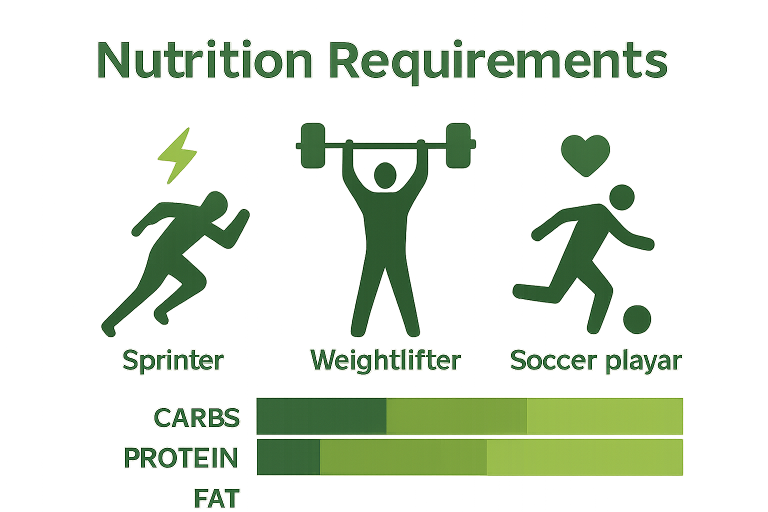 Infographic of tailored athlete diets