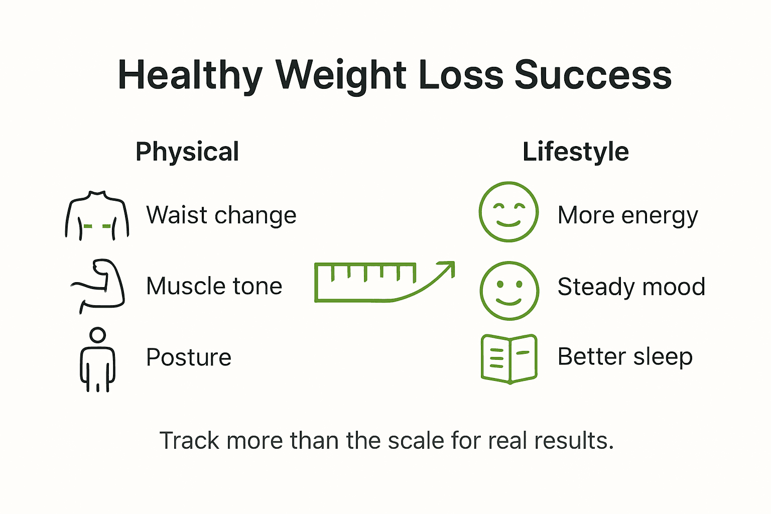 Signs of Healthy Weight Loss – What Success Looks Like 2 Infographic showing healthy weight loss success signs