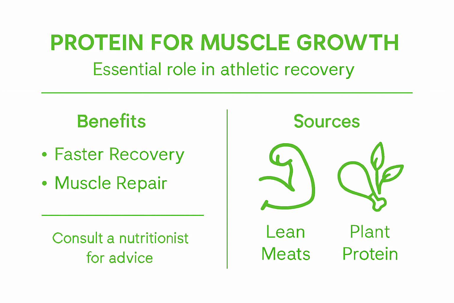 Protein Needs for Athletes: Fueling Performance 2 Infographic about protein’s role in muscle growth