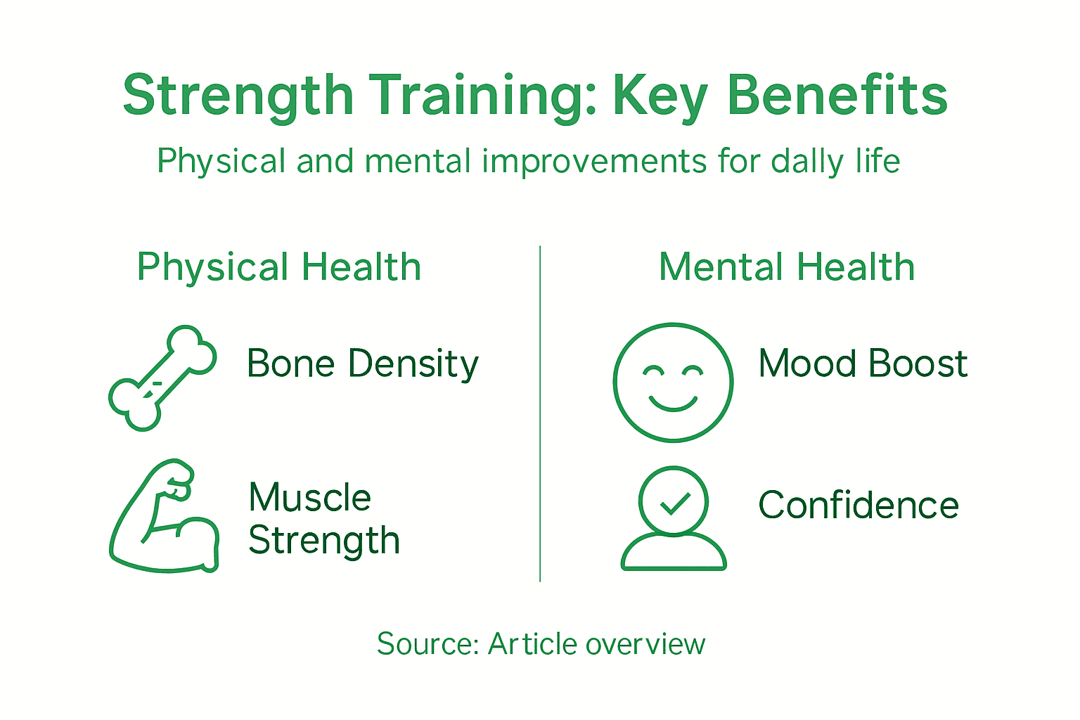 Why Strength Training Matters for Healthy Living 2 Infographic showing strength training benefits