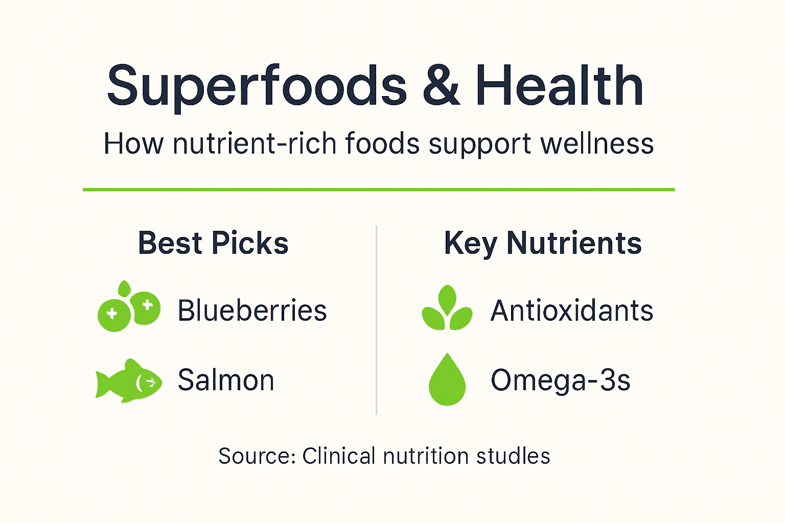 What Are Superfoods? 25% Lower Disease Risk With Smart Use 2 Infographic outlining superfood health benefits