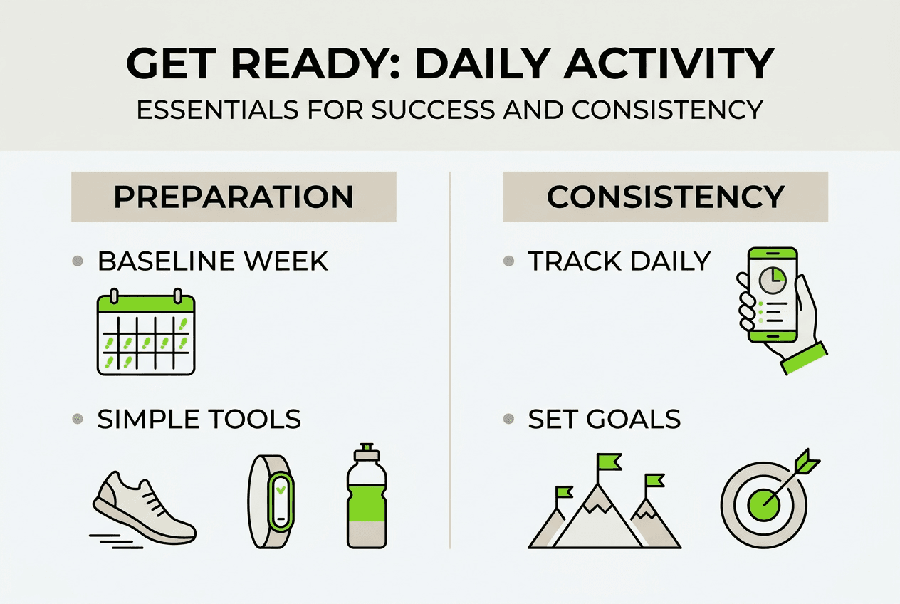 How to increase daily activity: proven strategies 2026 1 Infographic about preparing for daily activity increase