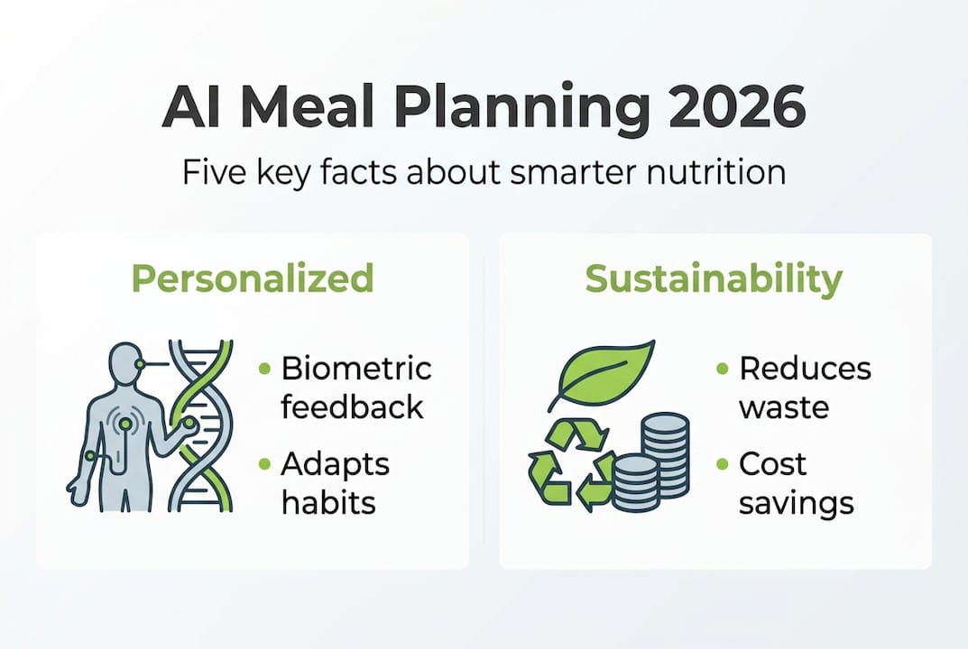 AI meal planning: smarter nutrition in 2026 (5 key facts) 1 Infographic with key AI meal planning facts