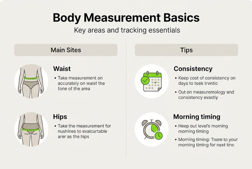 How to calculate body measurements for fitness planning 2 Infographic showing body measurement basics and tips