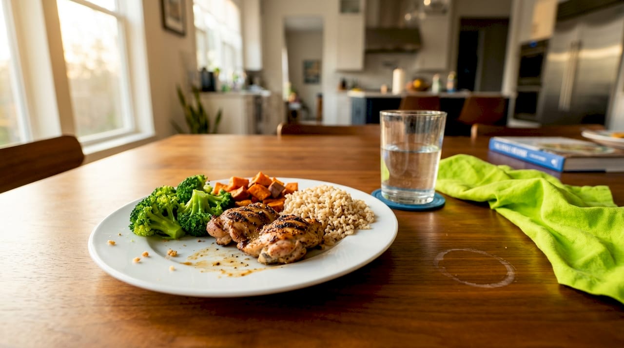 Whole food diet: benefits, principles, and how to start 1 Plate with fiber-rich whole food meal
