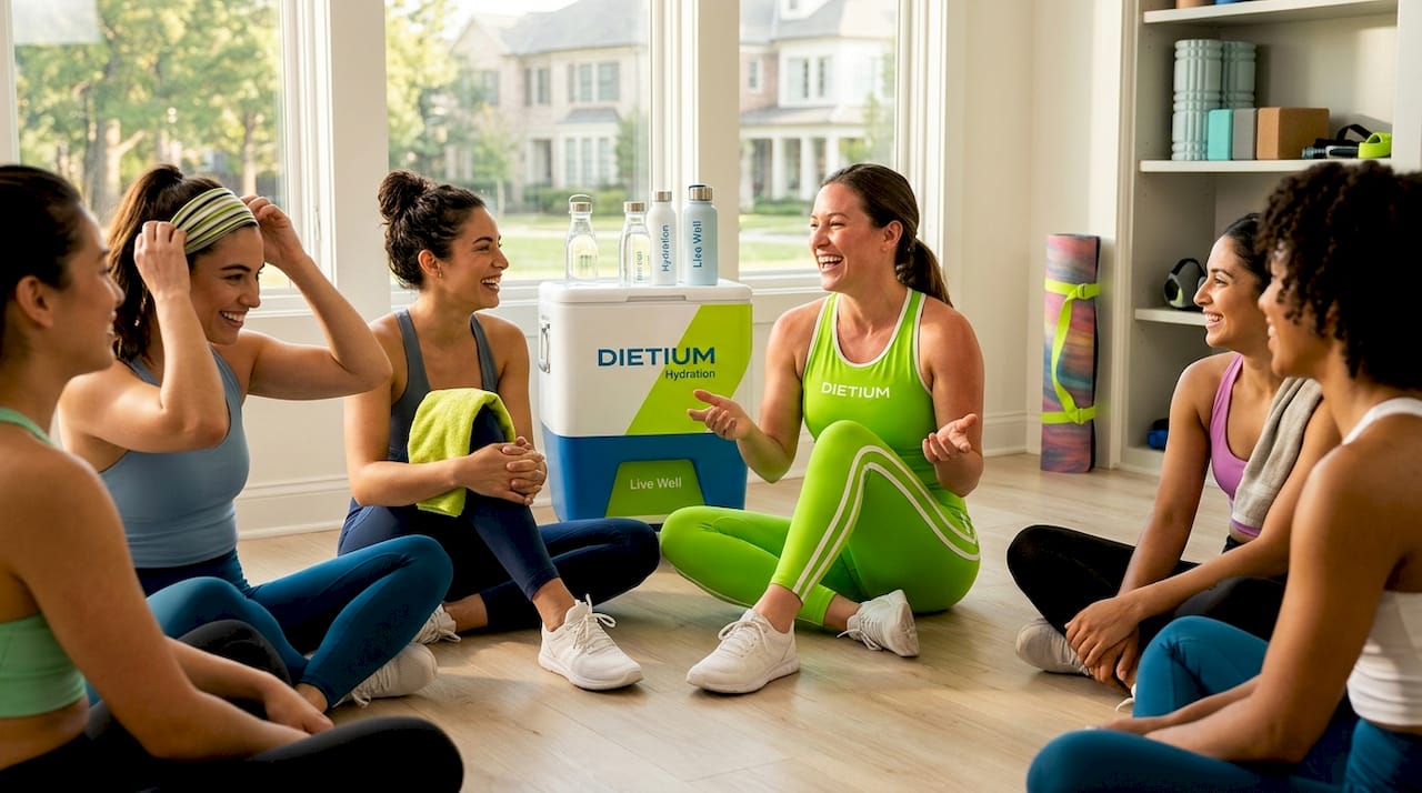 Fitness Trends 2025: What's Actually Worth Your Time 1 Fitness group chatting after class indoors
