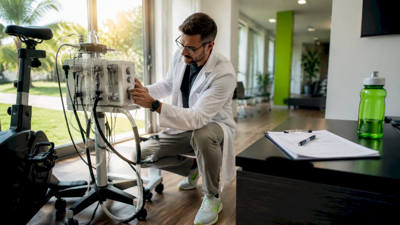 What Is Metabolic Flexibility and Why Does It Matter? 1 Scientist preparing RER test in metabolic lab