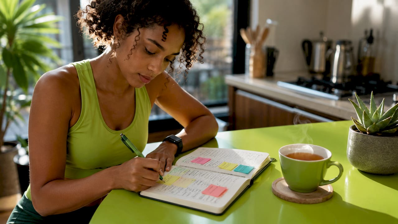 Managing Emotional Eating: Break the Cycle for Good 1 Hands writing in emotional eating diary