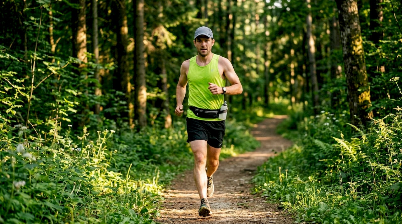 Stress Reduction Techniques That Actually Work Daily 1 Man jogging in city park for stress relief