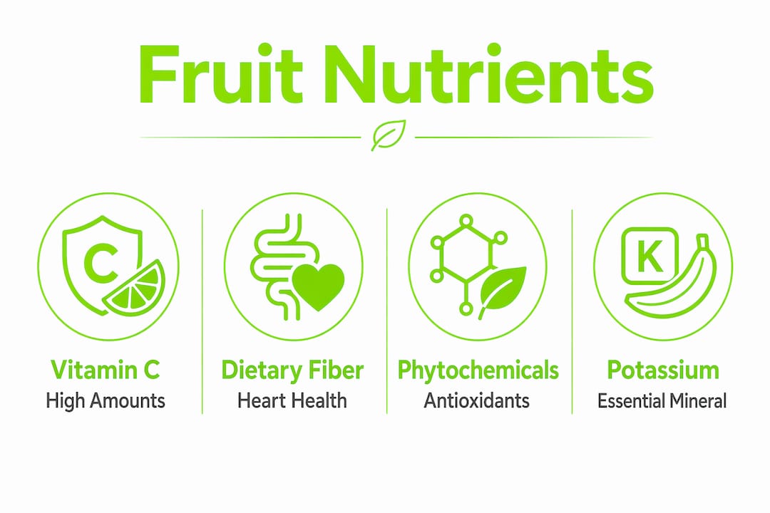 Nutritional Value of Fruits: What Every Serving Delivers 2 Infographic showing core fruit nutrients and benefits