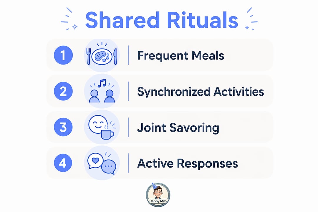 Infographic illustrating steps of shared rituals