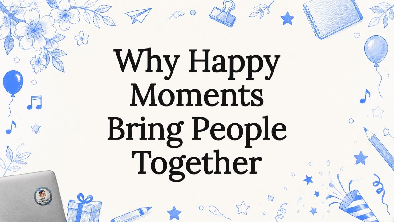 why happy moments bring people togheter