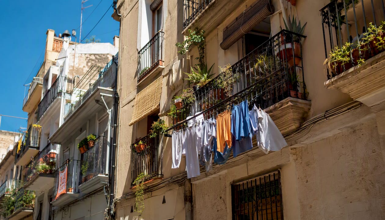 Exterior of apartment building in Valencia