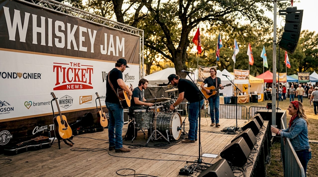 Local artists preparing at dedicated festival stage