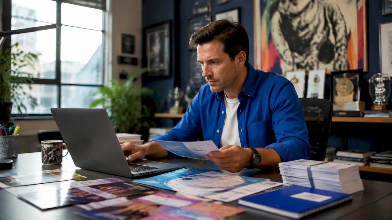Event manager reviewing unsold tickets
