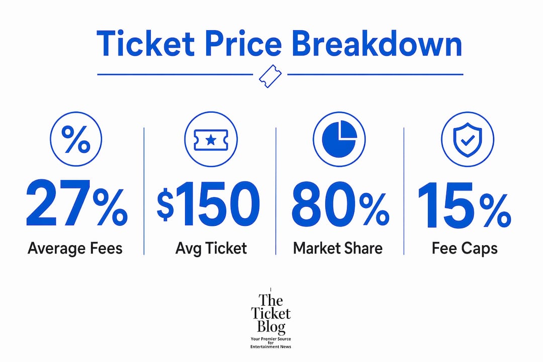 Infographic illustrating concert ticket price components