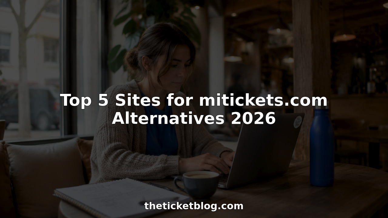 Woman comparing event ticket sites on laptop