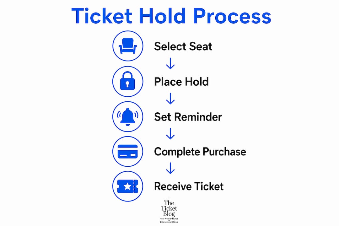 Infographic illustrating ticket hold steps