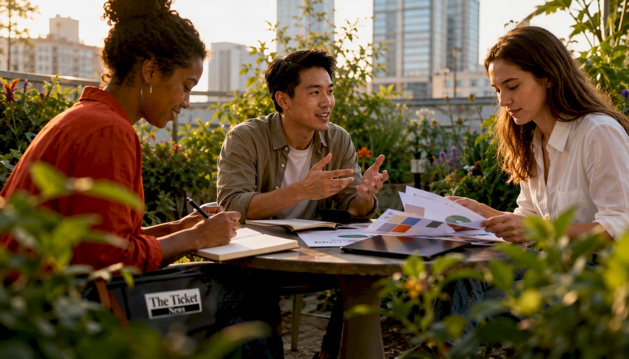 Diverse team discussing pricing strategies in meeting