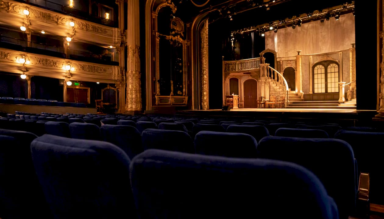 Empty theater seats before final preview