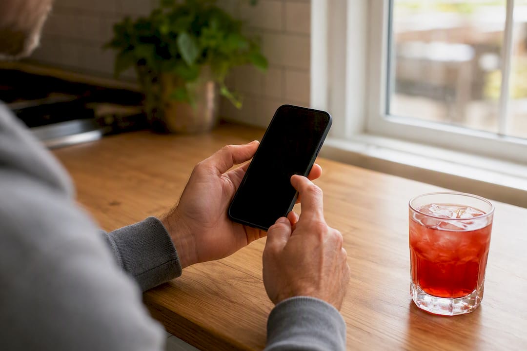 Hands holding phone testing ticket unlock