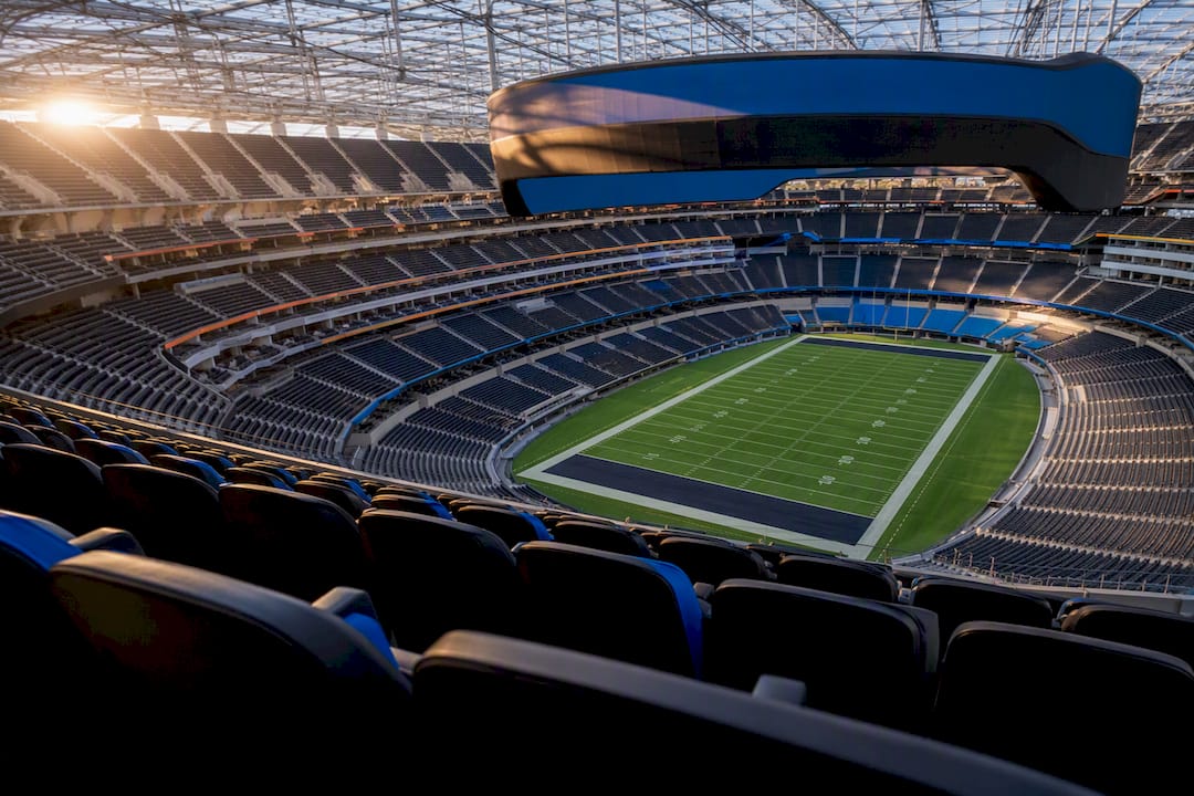 Elevated view from 300-level midfield seating