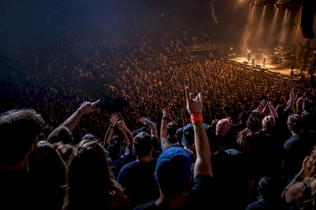 Concert crowd watching live performance