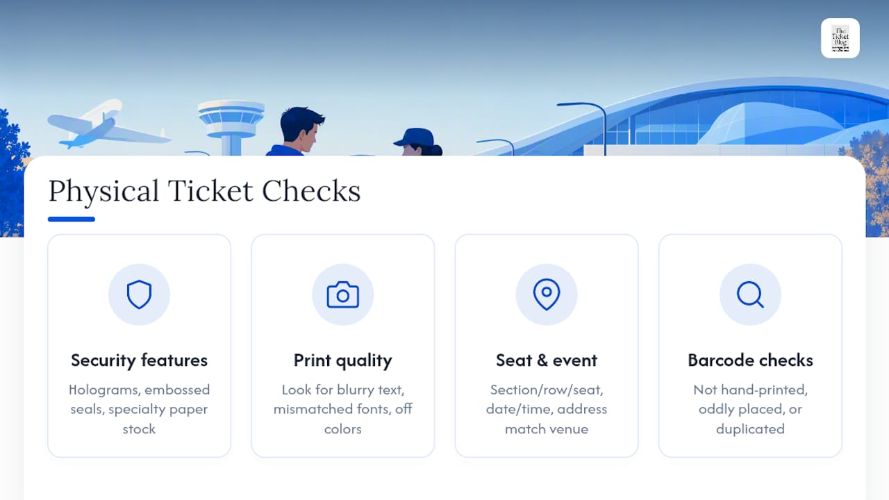 Physical ticket verification checkpoints