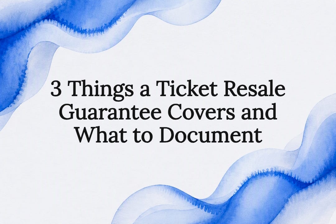 Decorative ticket guarantee title card