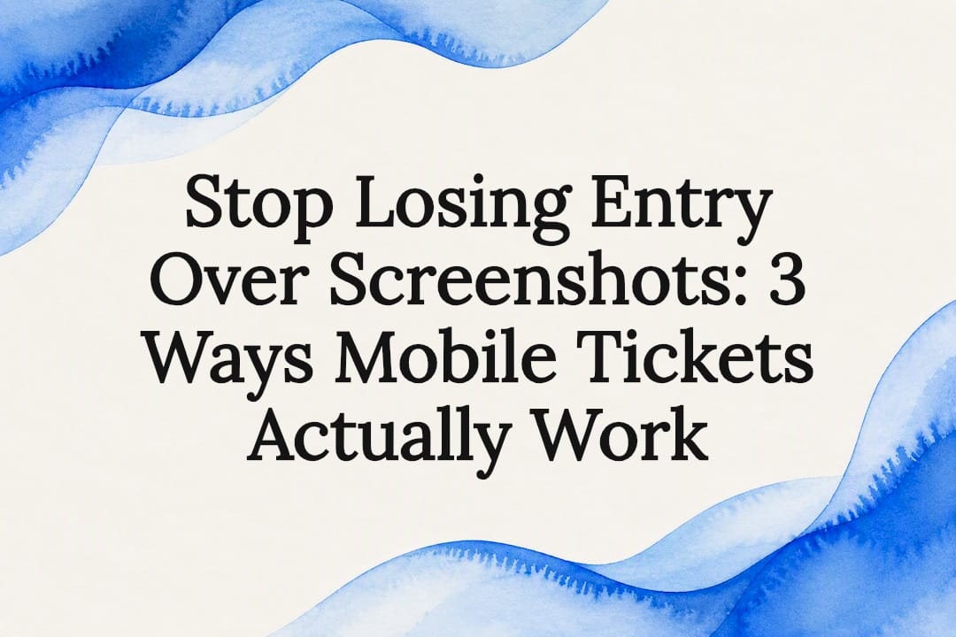 Decorative mobile ticket title card