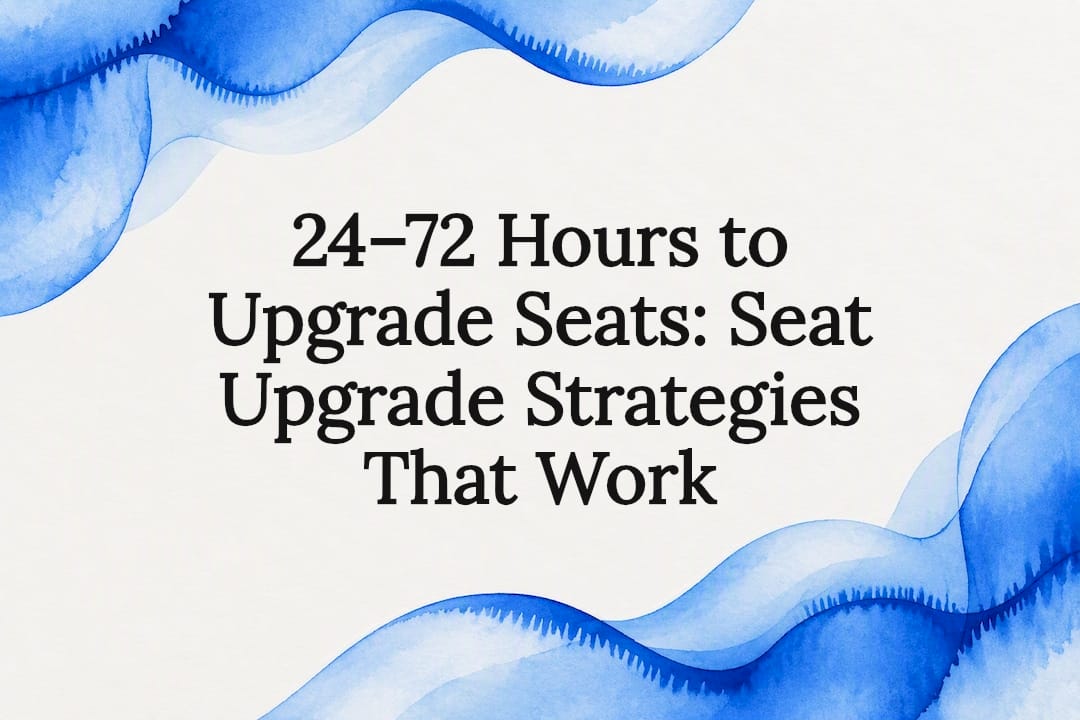 Watercolor frame for seat upgrade guide