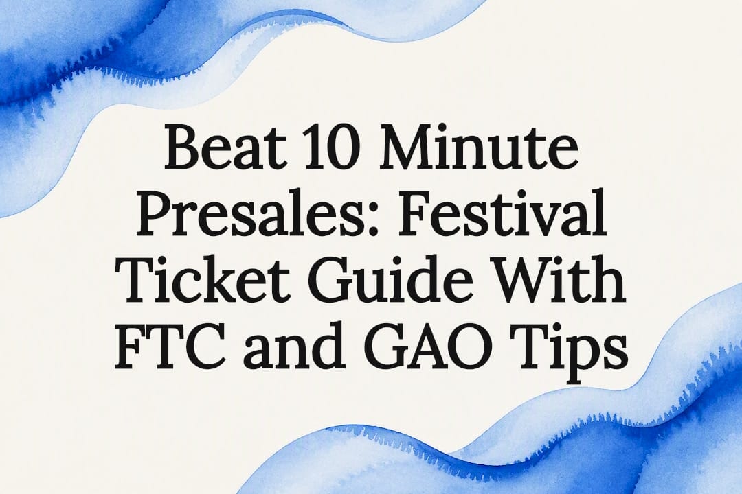 Decorative festival ticket guide title card