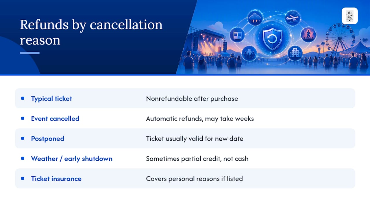 Ticket Refund and Cancellation Policies — overview diagram