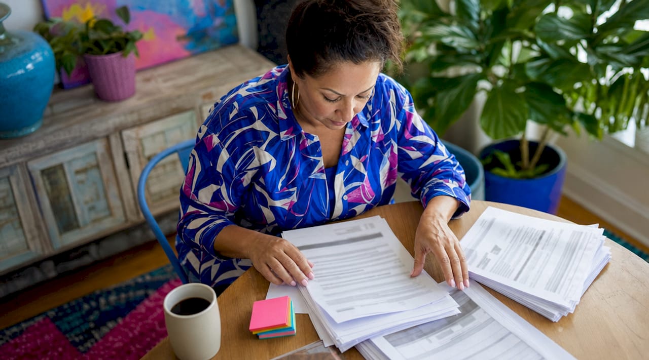 Contractor reviewing business inclusivity papers