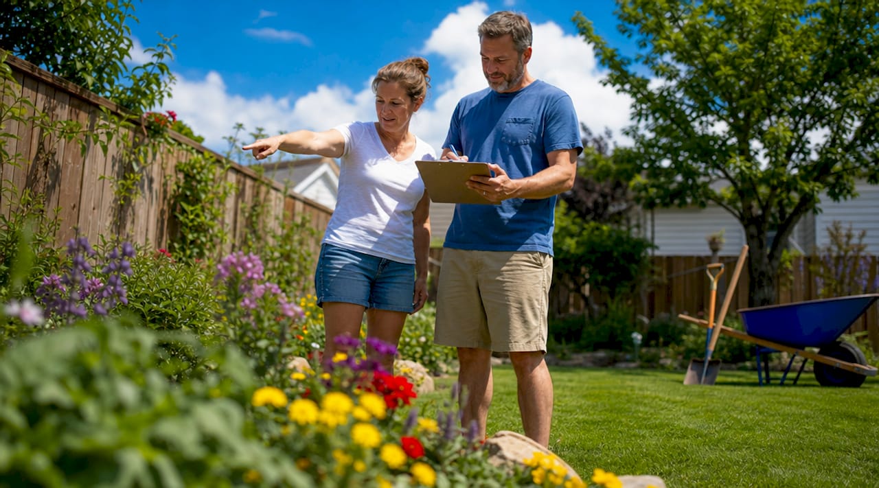 Couple planning home exterior renovation