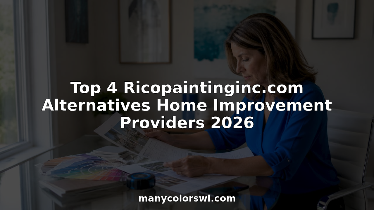 Homeowner comparing home improvement providers at table